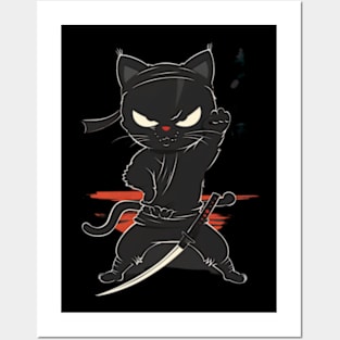 Cat Ninja Stealth Purr-fect Fury Posters and Art